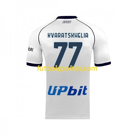 Camiseta SSC Napoli Khvicha Kvaratskhelia 77 Segunda Equipación 2023/2024